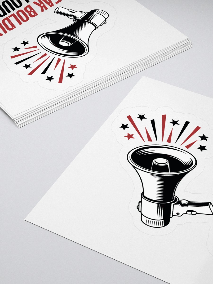 Speak Boldly Vote Loudly Megaphone Stickers product image (10)