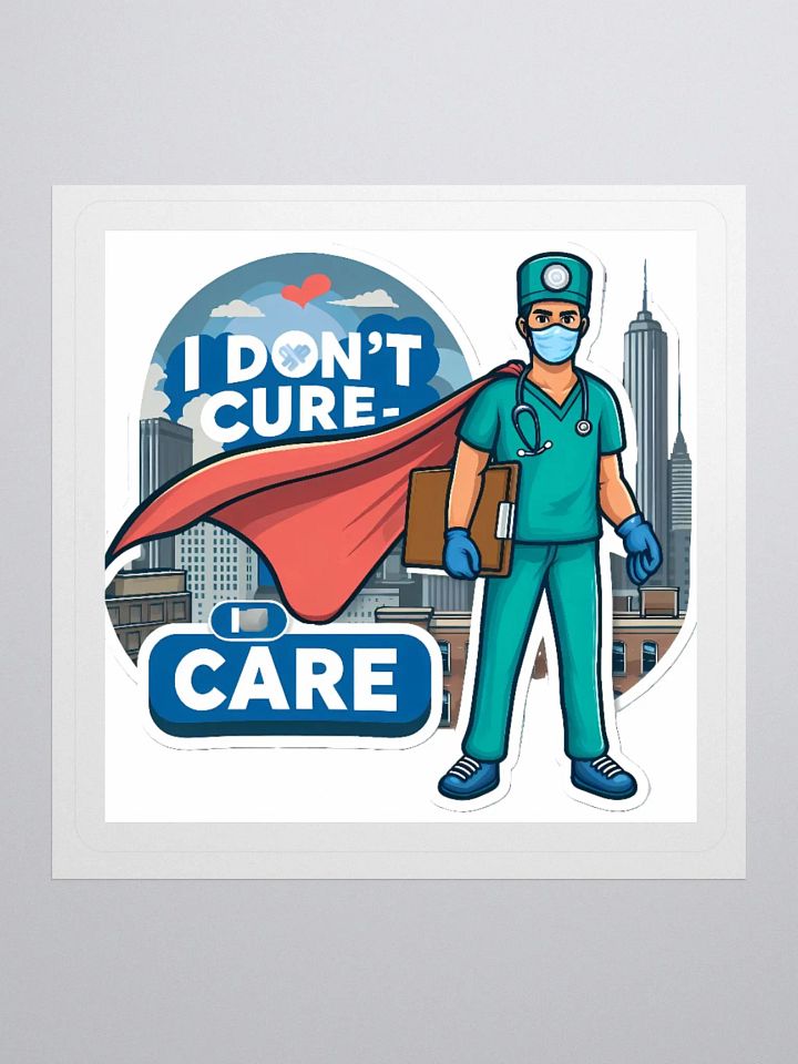 Superhero Healthcare Worker Kiss Cut Stickers product image (1)