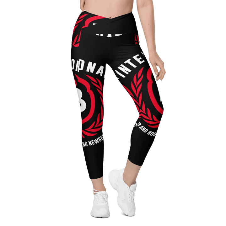 IFBNewsfeed.Org's All-Over Print Crossover Leggings with Pockets product image (1)