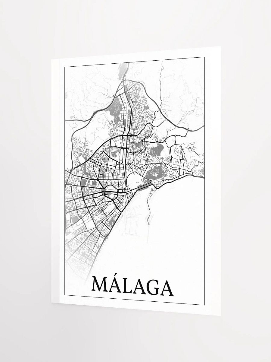 Málaga, Spain, city map print product image (7)