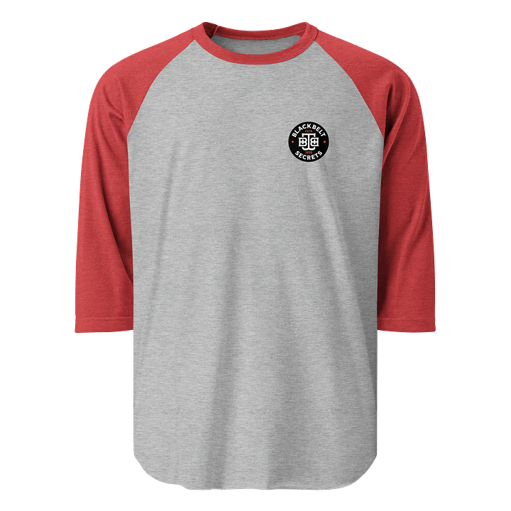 BBS Raglan Baseball ¾ Sleeve Tee White/Red product image (1)
