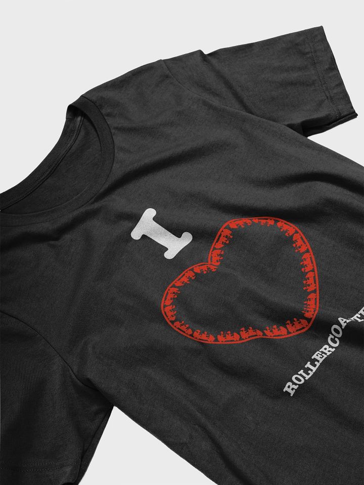 I Love Roller Coasters - Black T-Shirt product image (1)