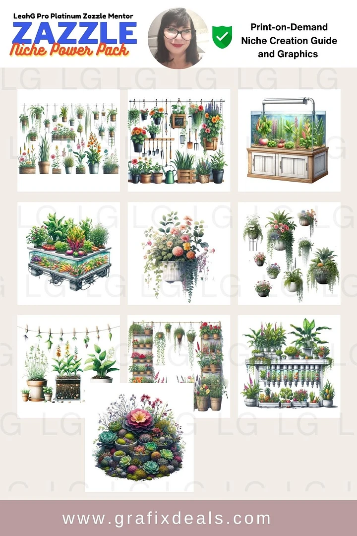 Print on Demand Trends! Gardening Niche for Zazzle | 20 Commercial Clipart Graphics and POD Guide product image (2)