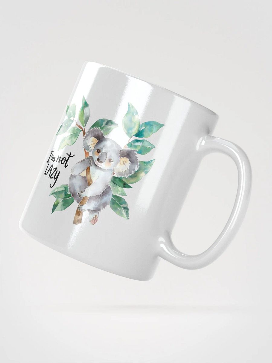 Not Lazy Koala White Glossy Mug product image (5)