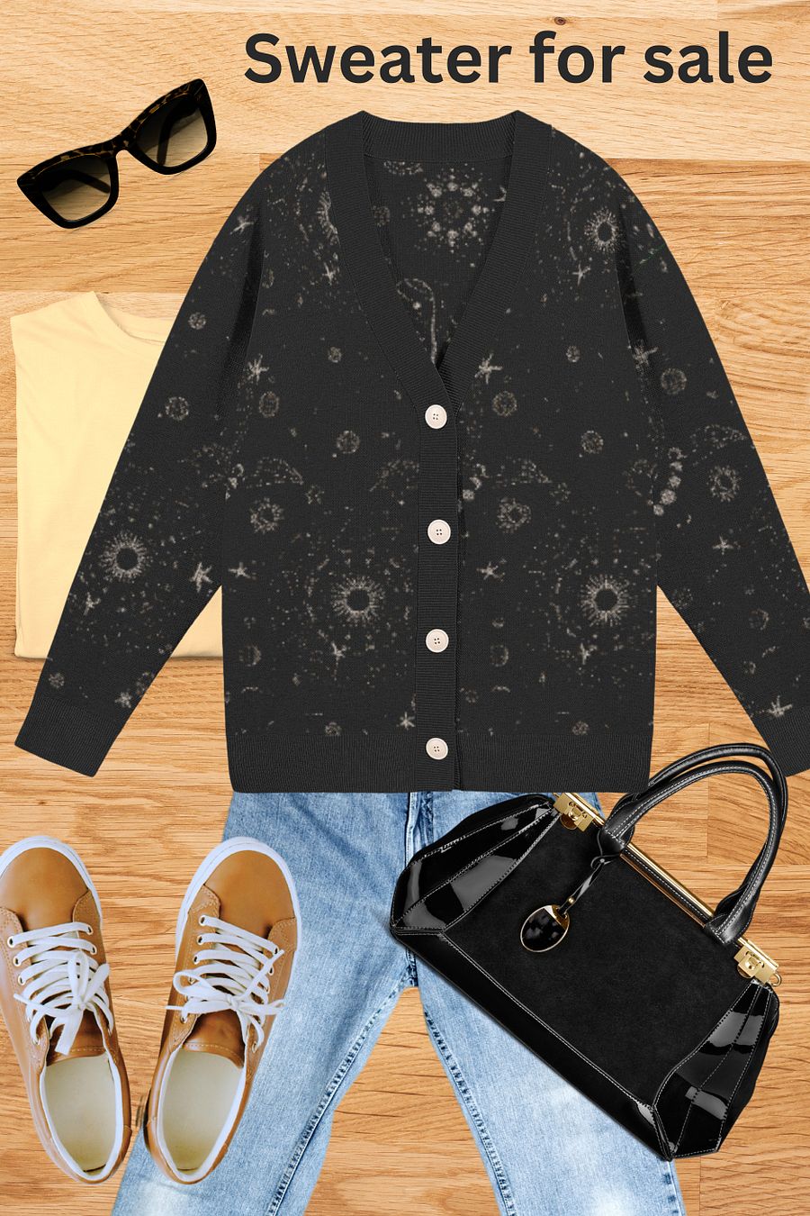 Star Pattern Cardigan Sweater product image (11)