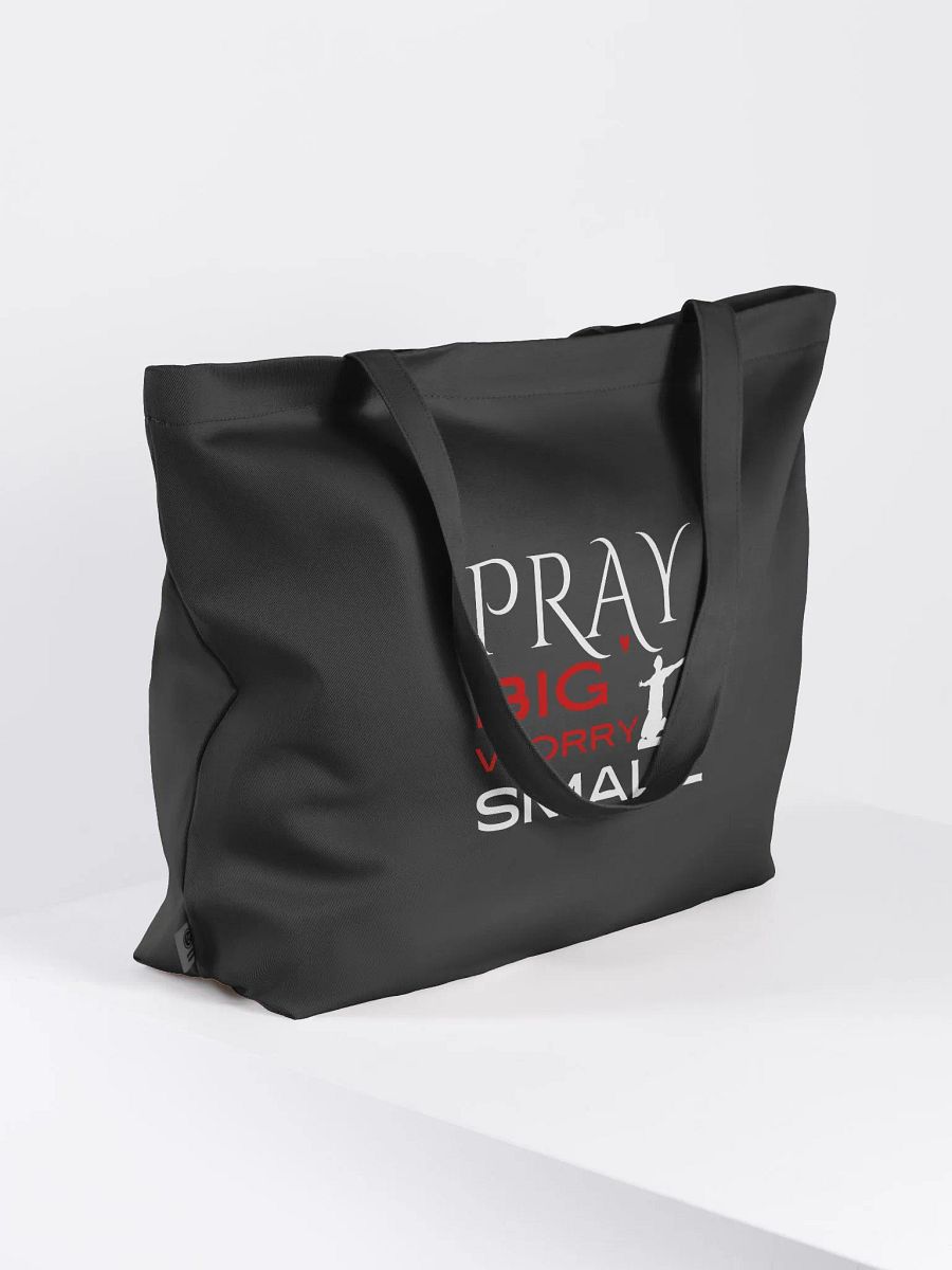 Pray Big, Worry Small Christian Faith Organic Tote Bag product image (3)