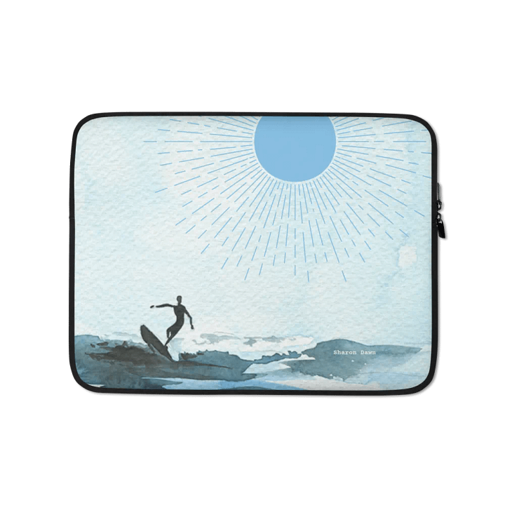 Tranquil Surfing Seascape Laptop Cover product image (1)