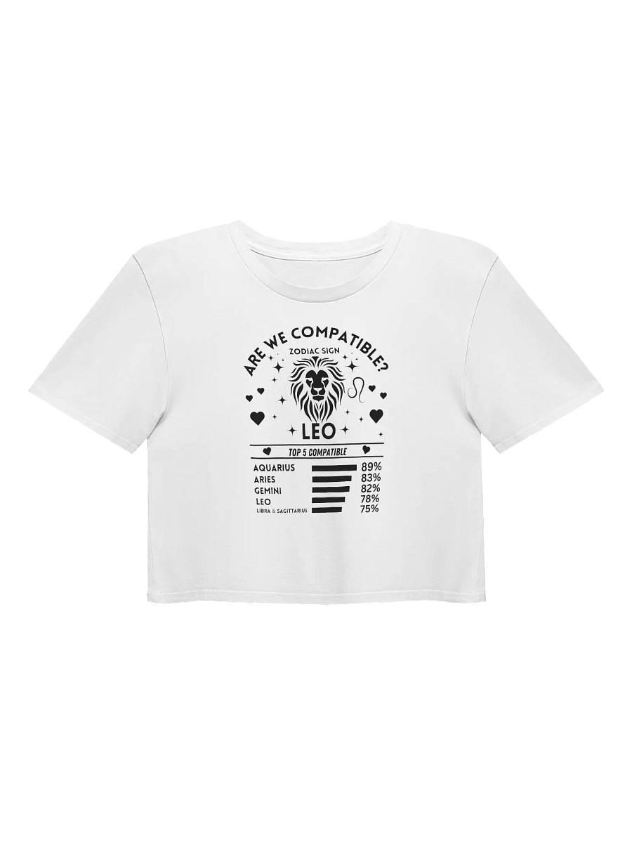 Leo Zodiac Sign Romantic Compatibility - Light Colors - AS Colour Women's Premium Crop Top product image (3)