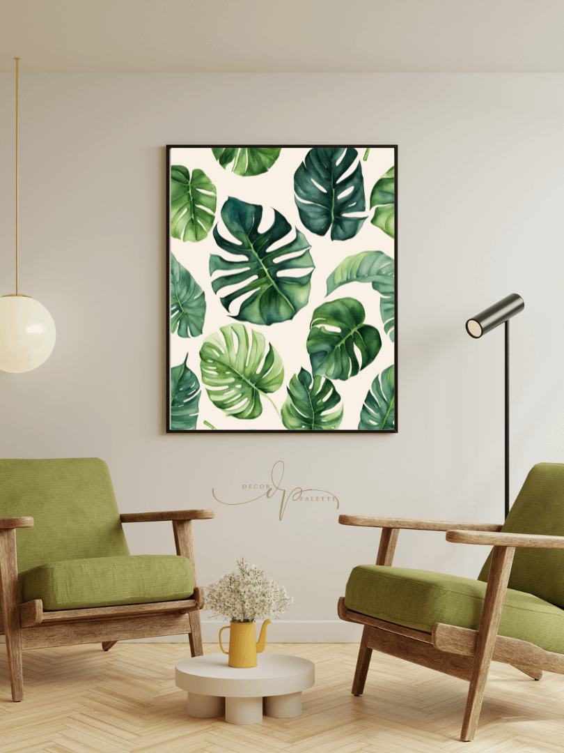 Watercolour Painting Printable Wall Art of MONSTERA product image (4)