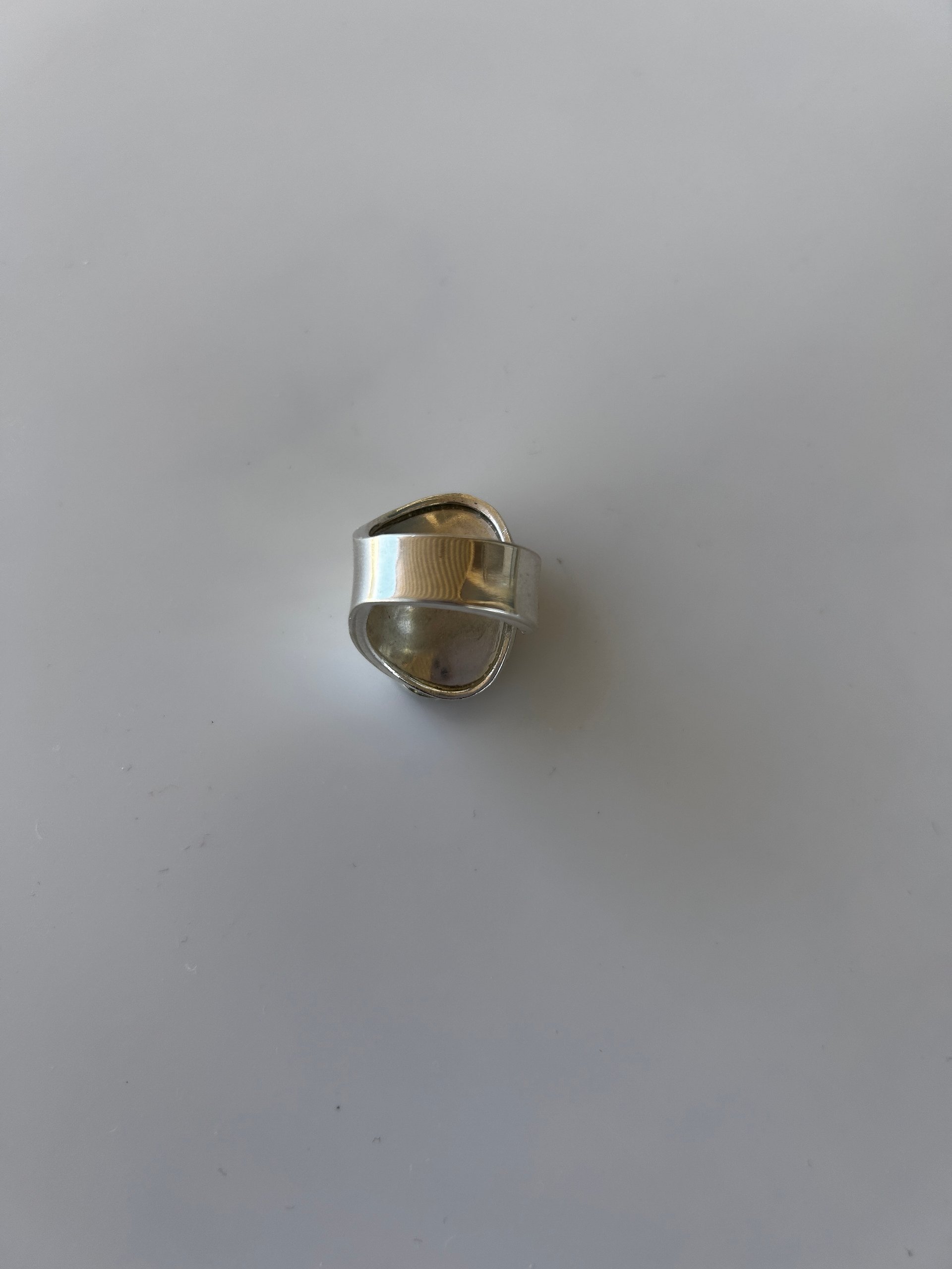 Baltic White Amber 925 Sterling Silver Adjustable Ring product image (5)