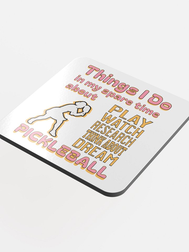Things I Do In My Spare Time About Pickleball Passion Cork Coaster product image (1)