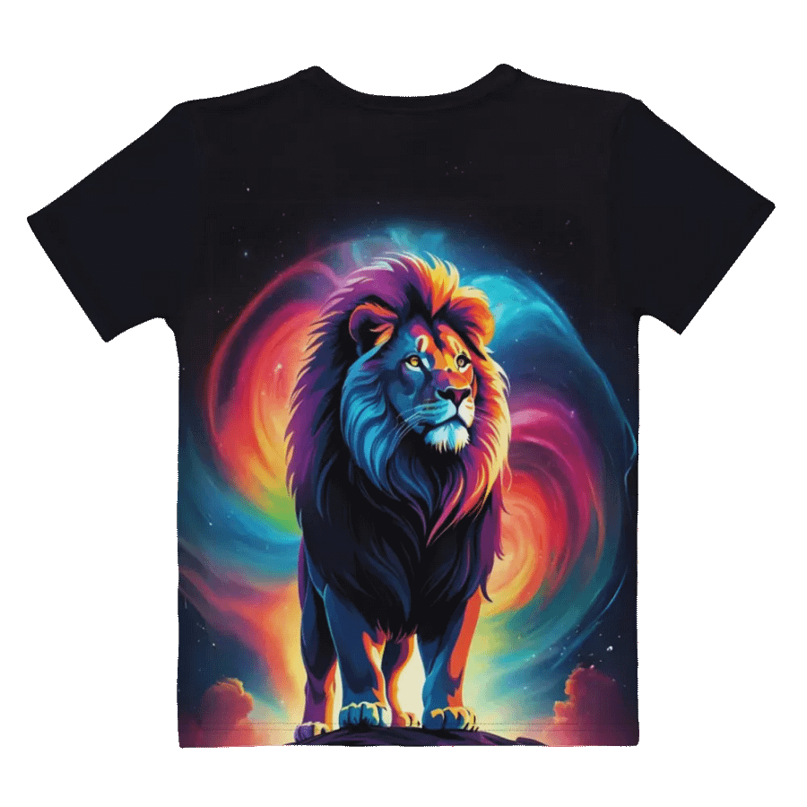 Lion Colorful All Over Print T-shirt product image (10)