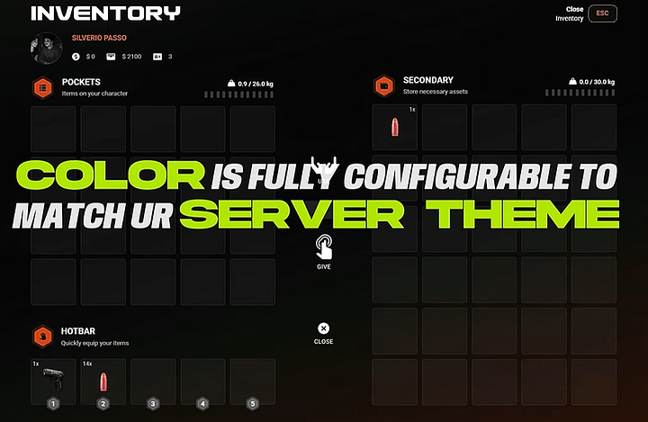 Ox-Inventory Redesign | FiveM Script | Sleek & Customizable | [ESX, QBox, QBCore] product image (1)