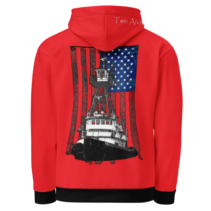 Red Tug CE & CE Flage Hoodie product image (1)