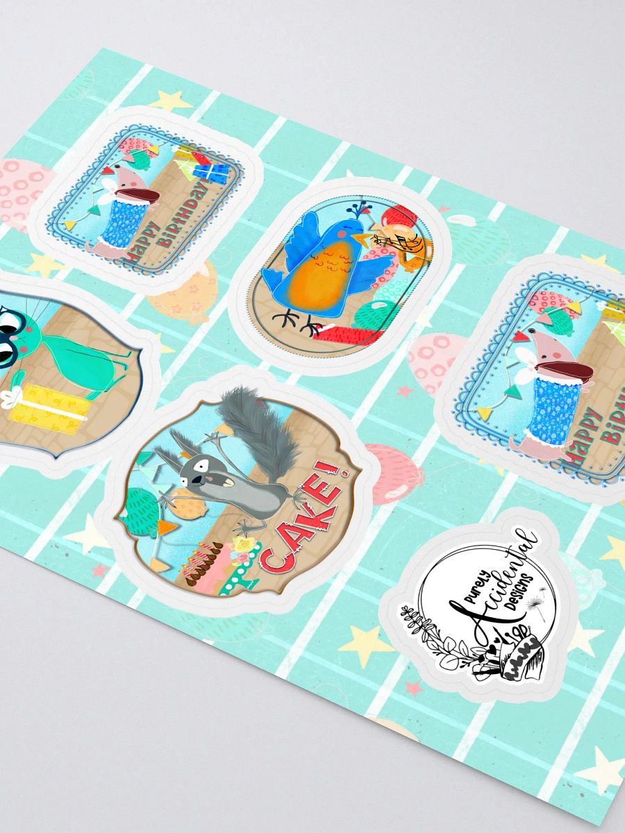 Animal Birthday Party Sticker Sheet product image (2)