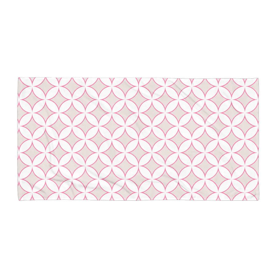 HAMPTONS CHIC PINK CIRCLES TOWEL - Chices Badetuch mit maritimem Muster product image (2)