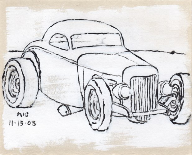 White Car #4 2003 Greeting Card product image (1)