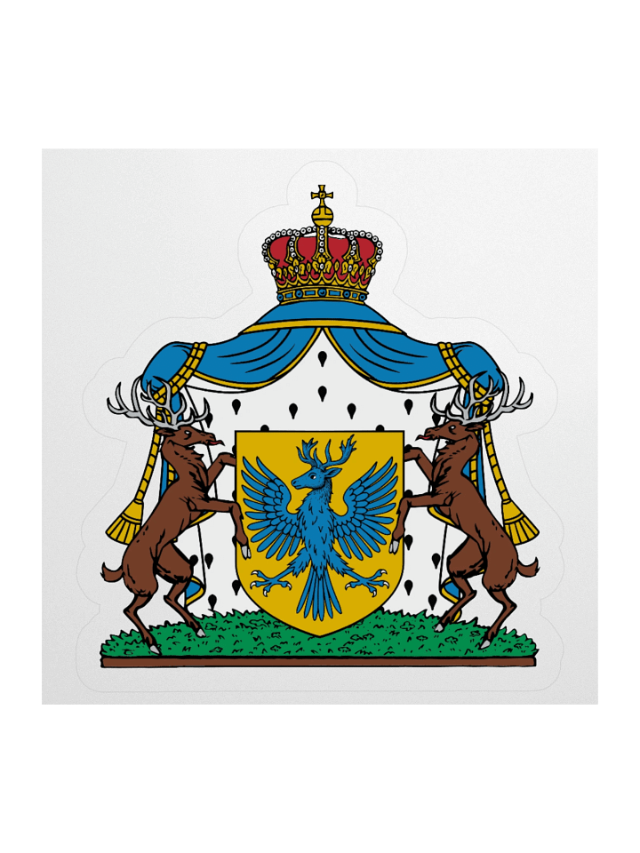 Flying Stag Coat of Arms Kiss Cut Sticker product image (1)