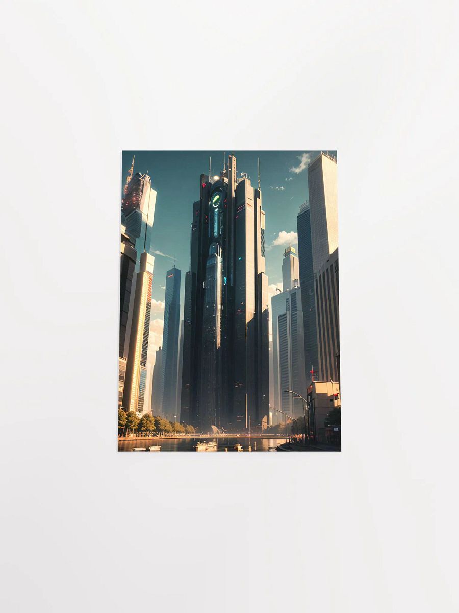 Futuristic Skyline Poster - Bold Sci-Fi Cityscape in Premium Matte Print product image (4)