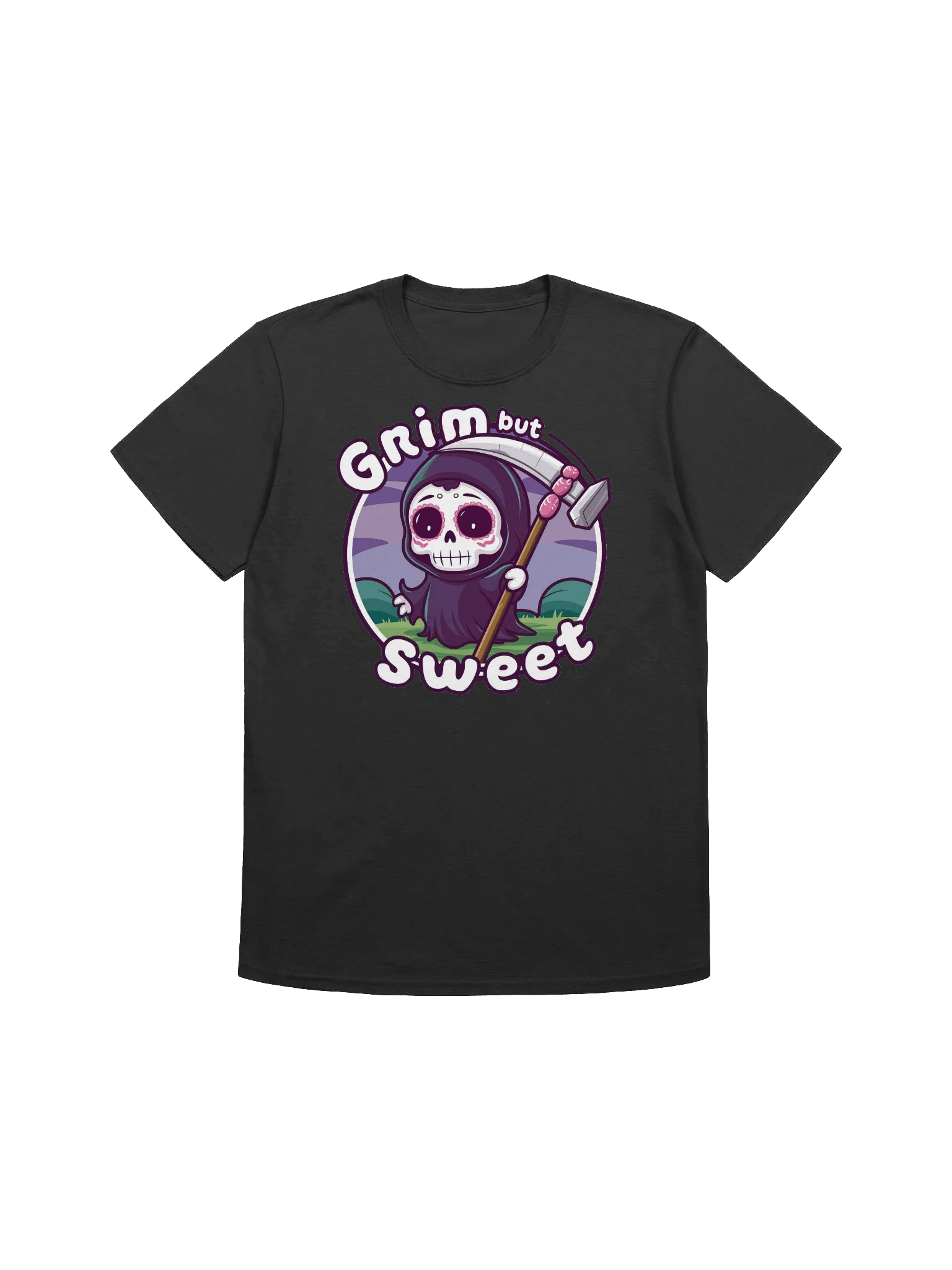 Grim Reaper - Grim but Sweet - The Cartoon Enigma T-Shirt product image (6)