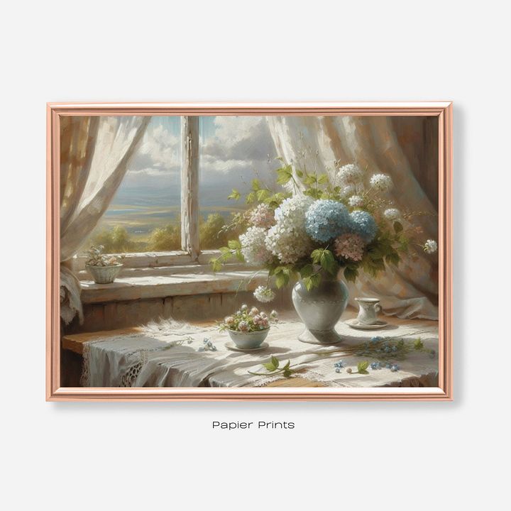 Botanical Oil Painting | Farmhouse Floral Design for French Country Home product image (1)