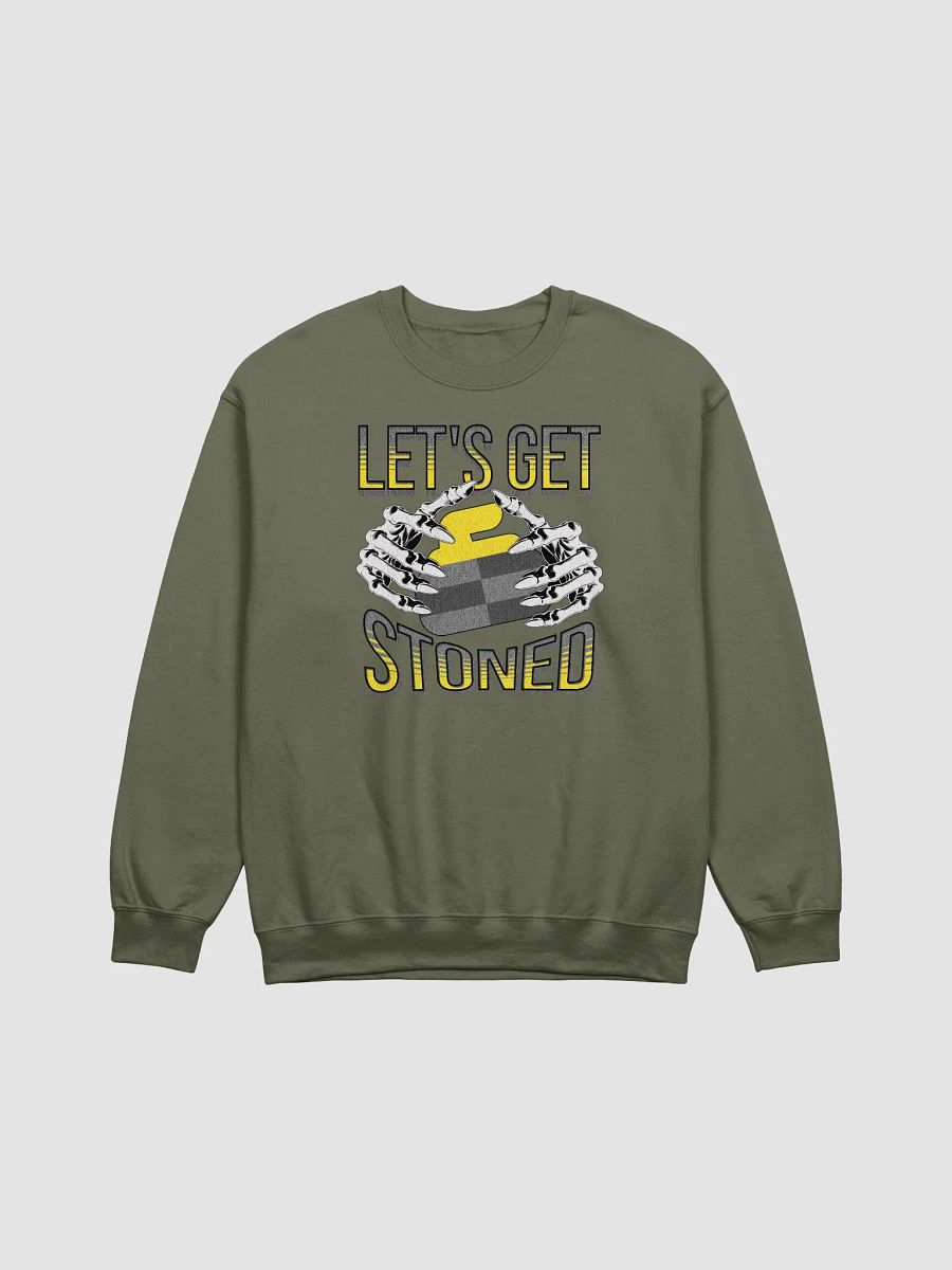 Lets Get Stoned Curling Stylish Skeleton Crewneck product image (9)