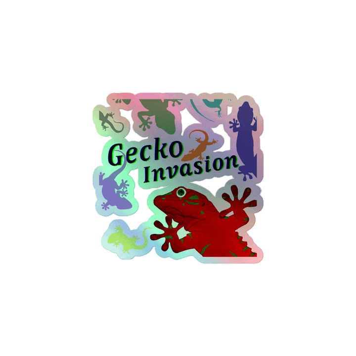 Gecko Invasion Holo Sticker product image (1)