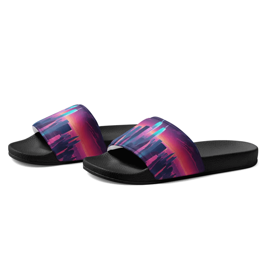 Vaporwave New York City All Over Print Women's Slides product image (12)