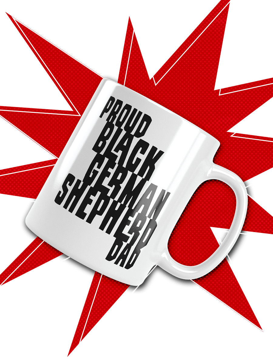 Proud Black German Shepherd Dad Small Mug For GSD Lovers product image (2)