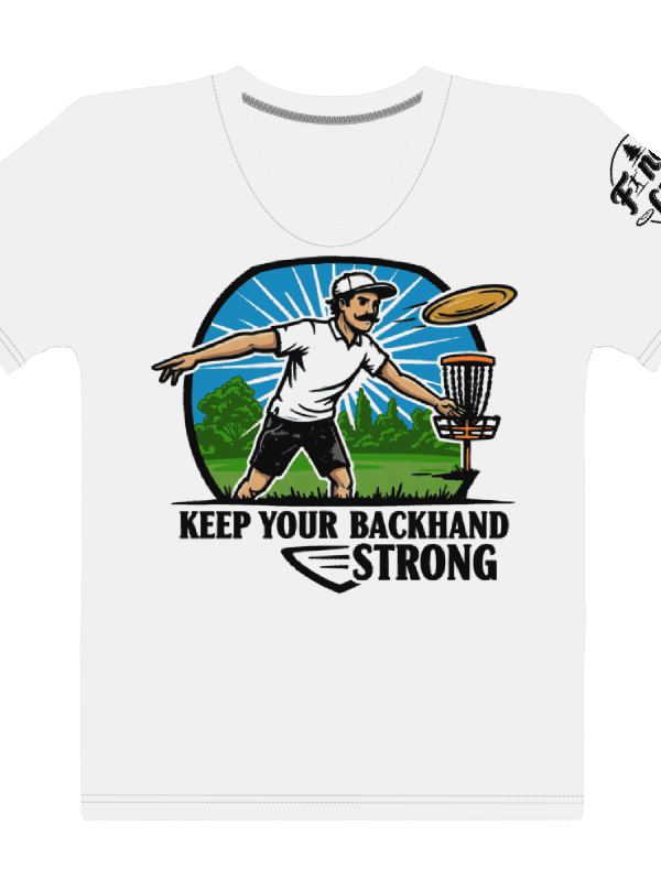 Fancy Lads Women's White T-shirt "Keep Your Backhand Strong" product image (1)