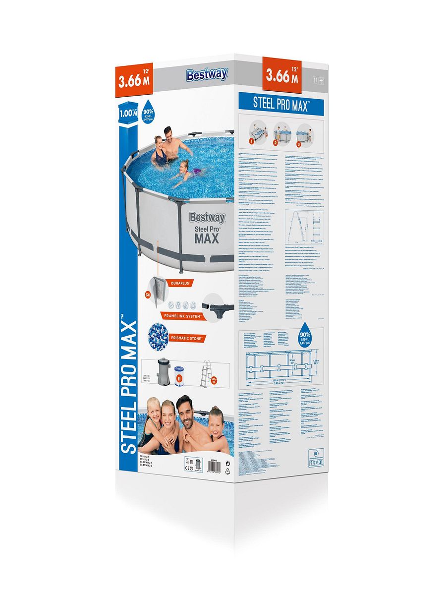 Bestway (56420) Steel Pro MAX™ 12' x 48"/3.66m x 1.22m Pool Set product image (6)