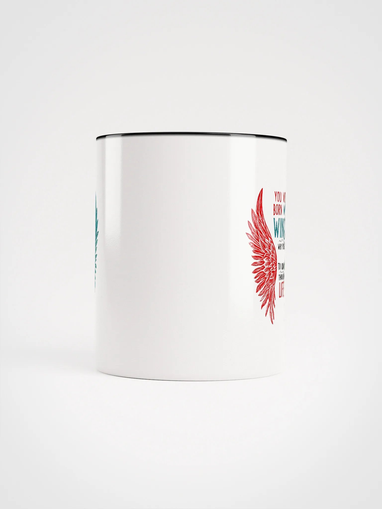You were born with wings, why prefer to crawl through life - Ceramic Mug with Color Inside product image (5)