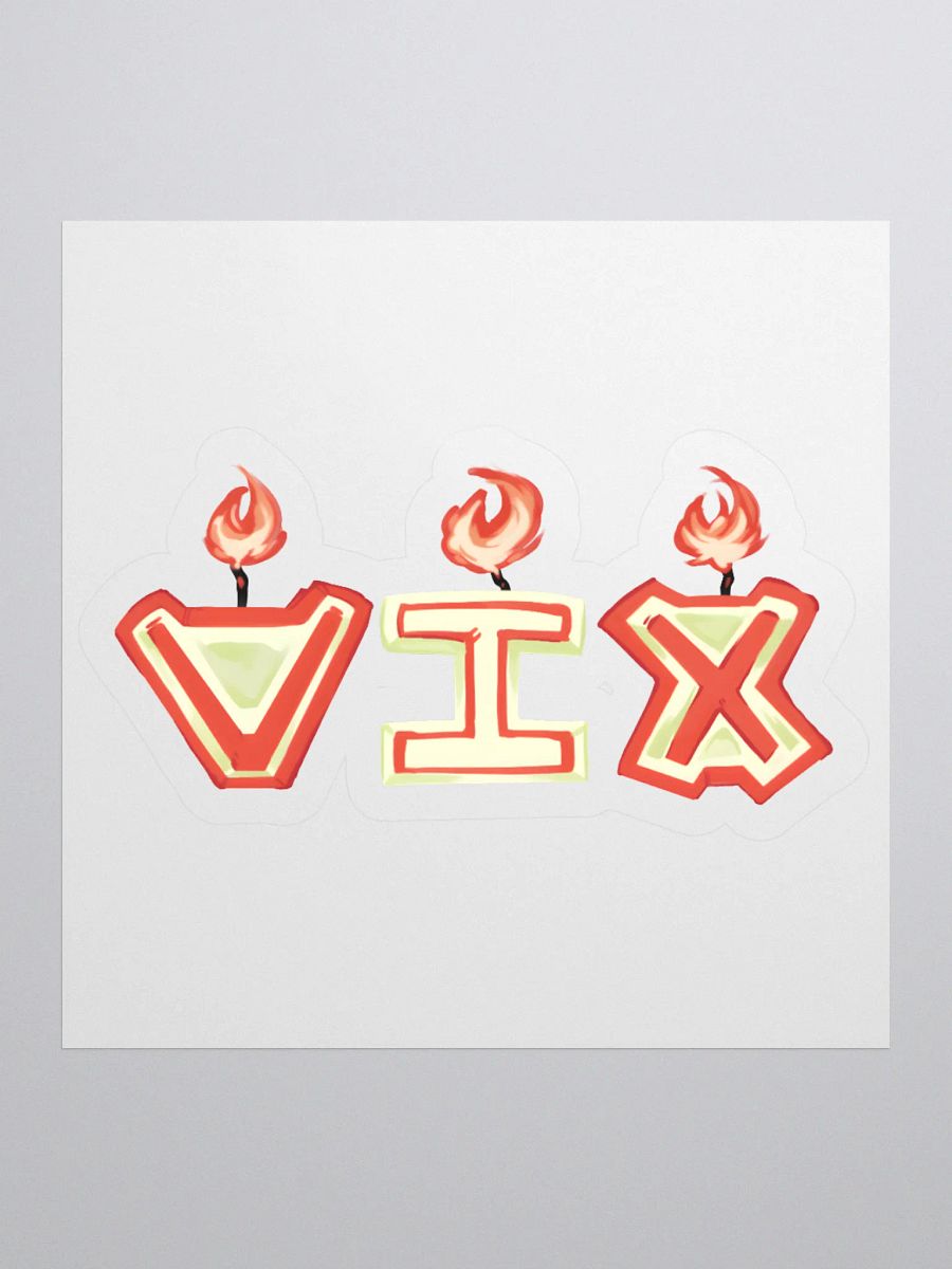 "VIX" Candles Sticker product image (1)