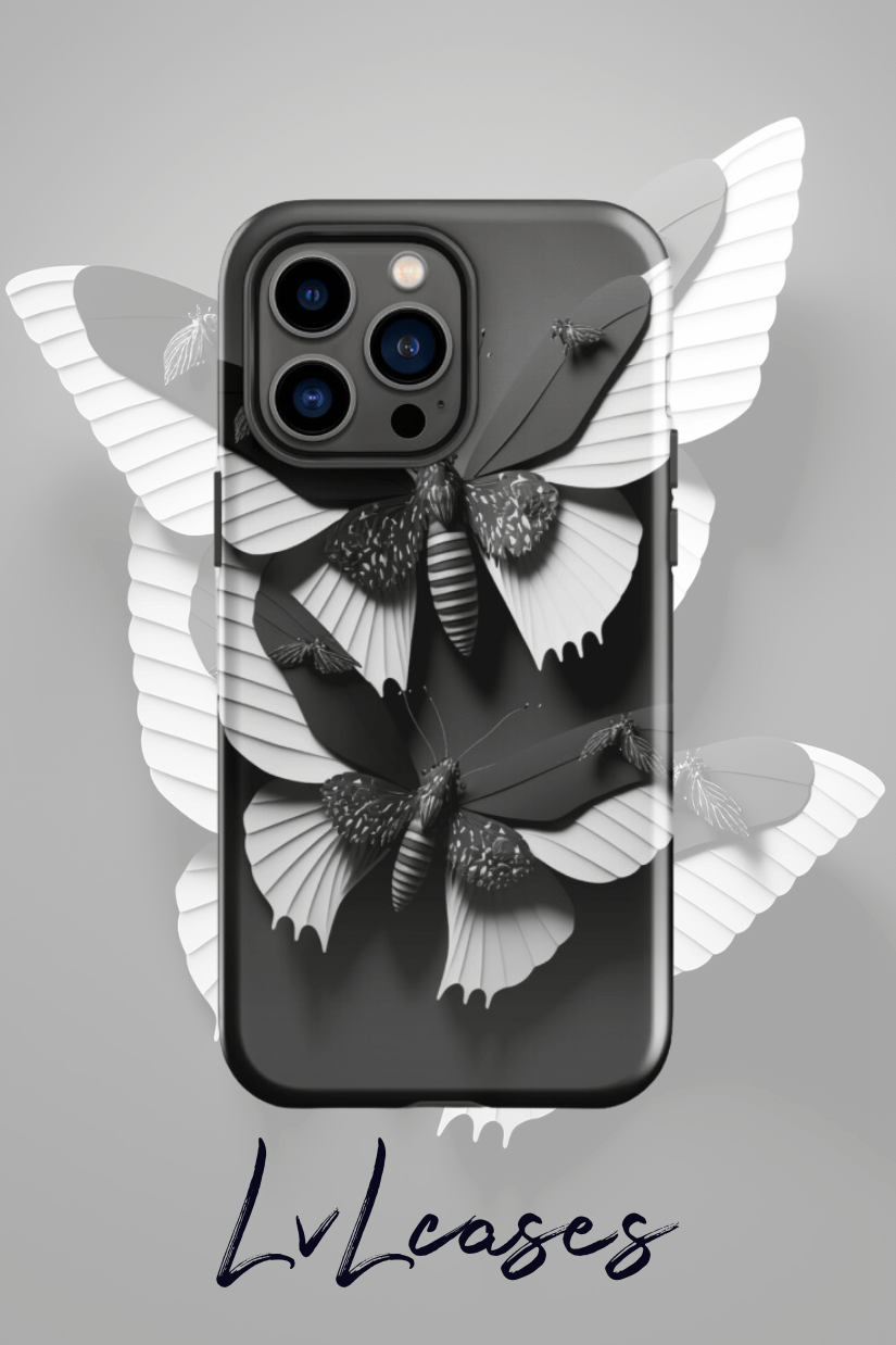 Minimal Butterflies Tough iPhone Case product image (2)