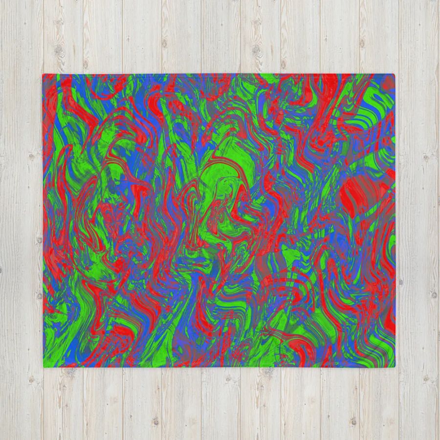 Techno Pattern Throw Blanket | Rave Pattern Throw Blanket product image (4)