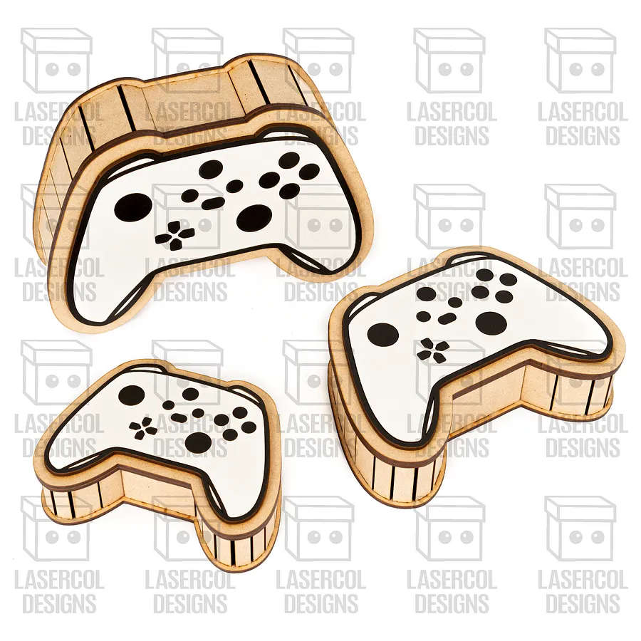 Controller Shaped Boxes Set 2 (3 Sizes) - Laser Cut Files product image (5)