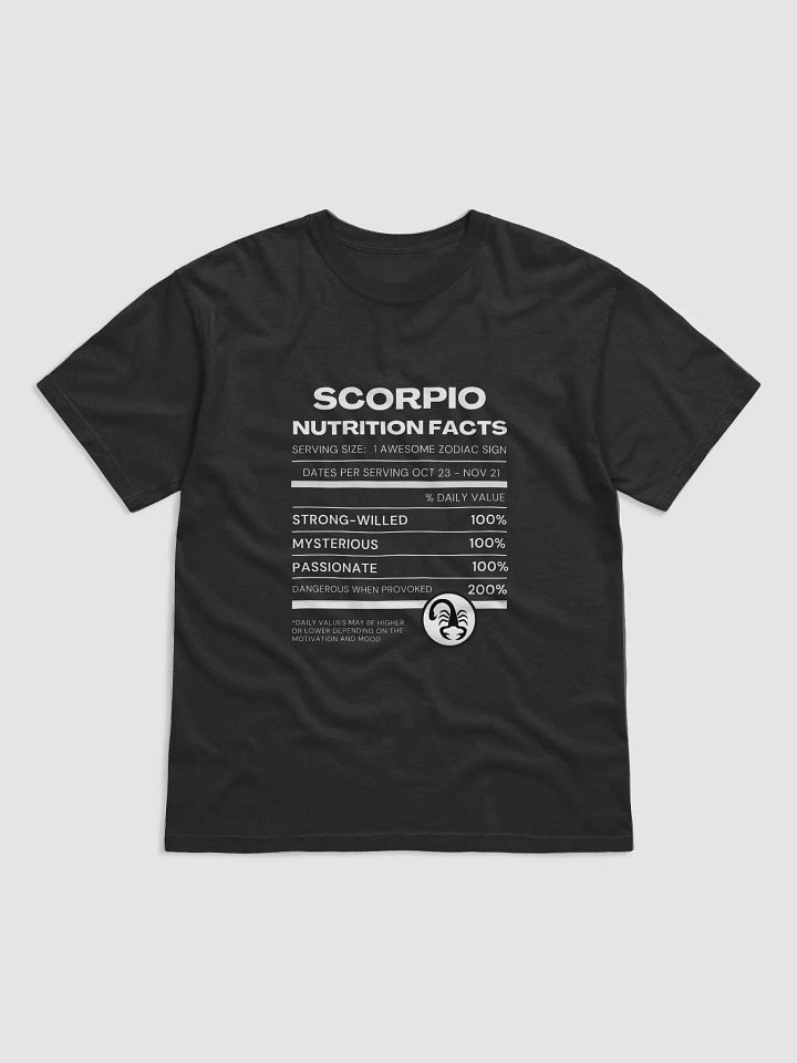 Scorpio Nutrition Facts T-Shirt product image (2)