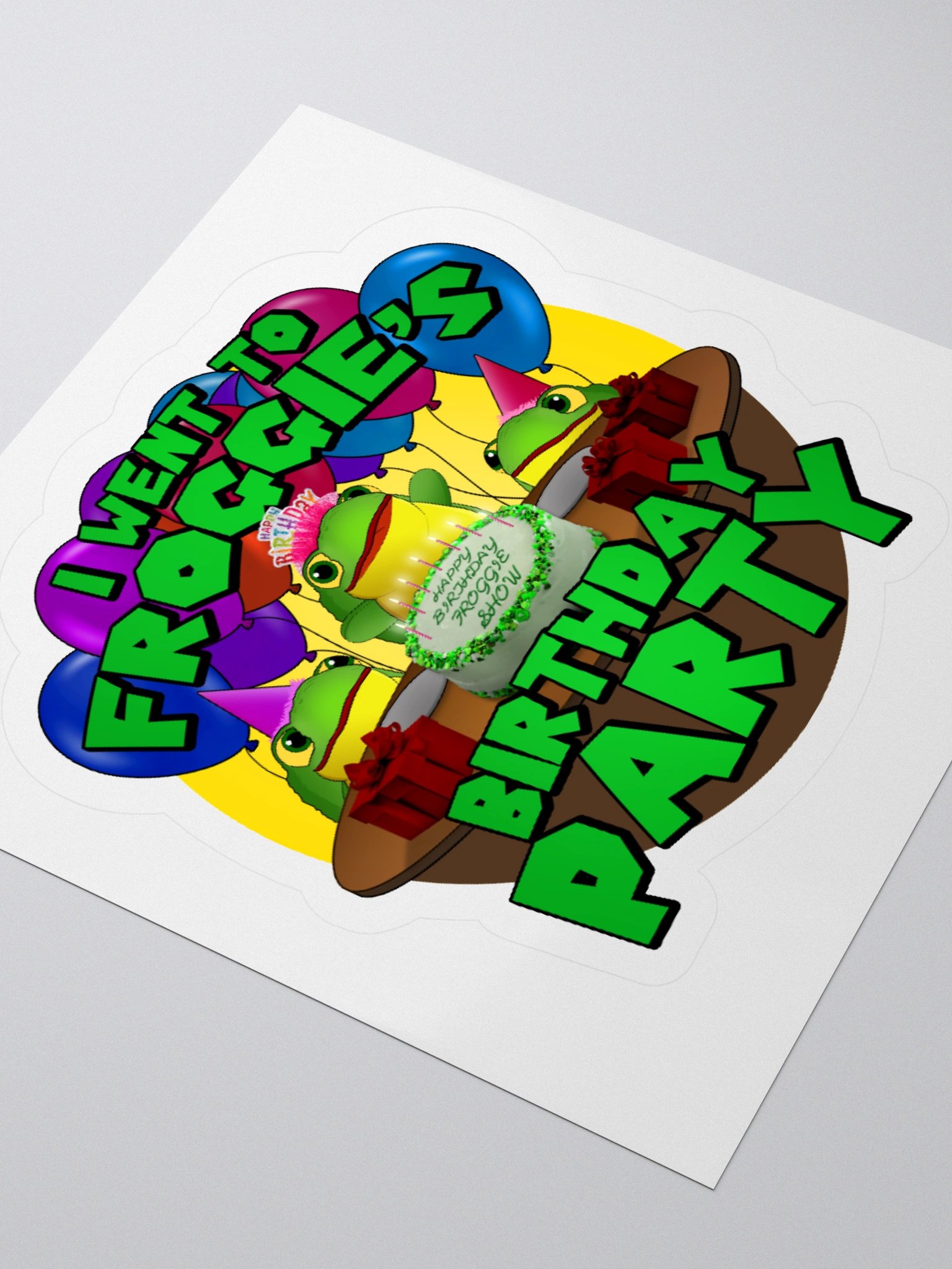 COLLECTORS FROGGIE'S BIRTHDAY STICKER product image (3)