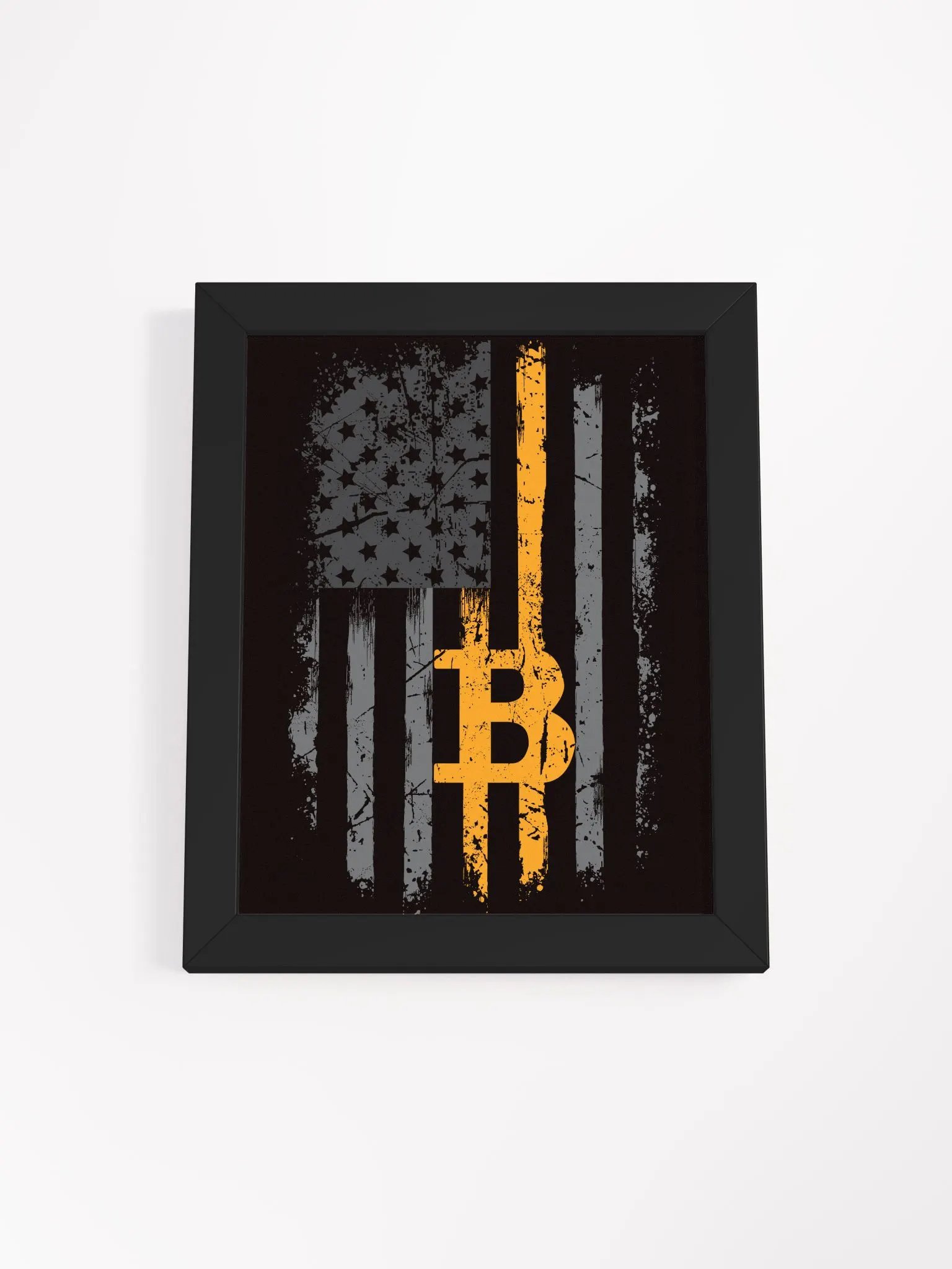 Bitcoin Flag Wall Art Grey product image (2)