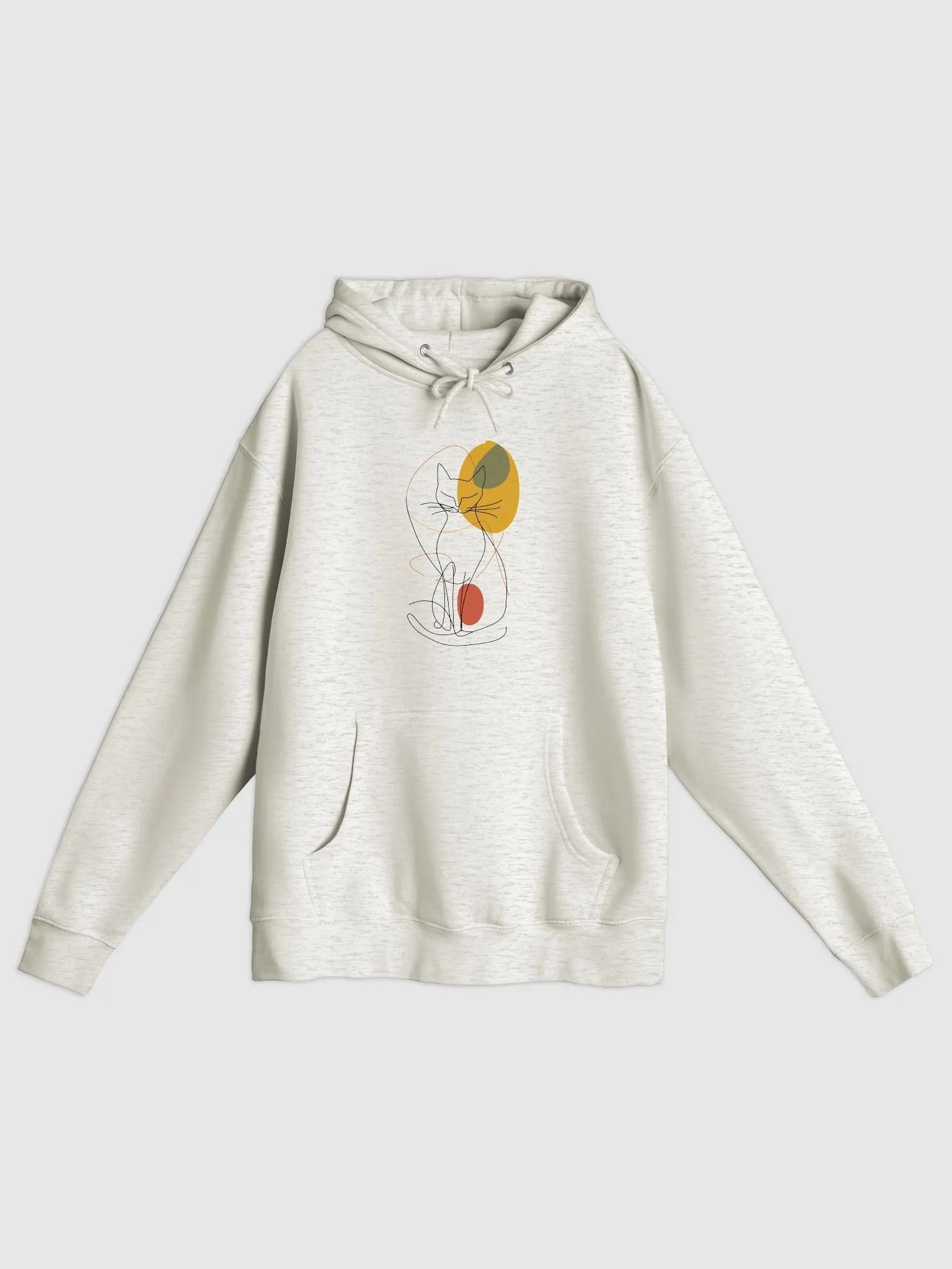 Minimalist Cat Line Art Hoodie – Cozy Gift for Cat Lovers product image (2)