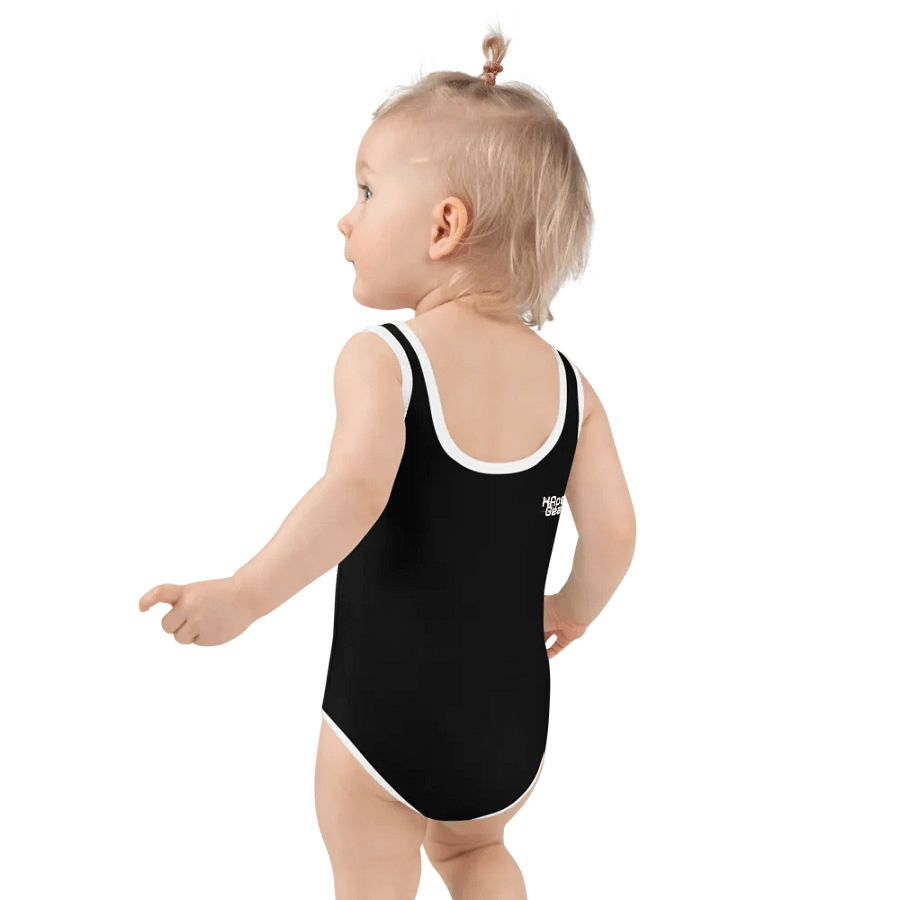 White HApex Gear White Logo Cancer Awareness Orange Ribbon. Black Kids Swimsuit product image (3)