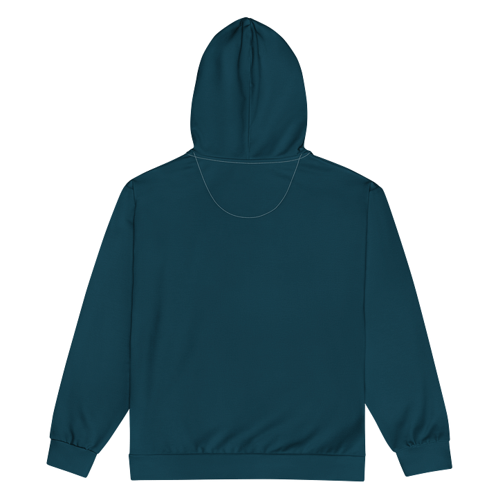 Nantucket Rain Dark Blue Solid Color Eco Friendly Unisex Zip Hoodie product image (2)