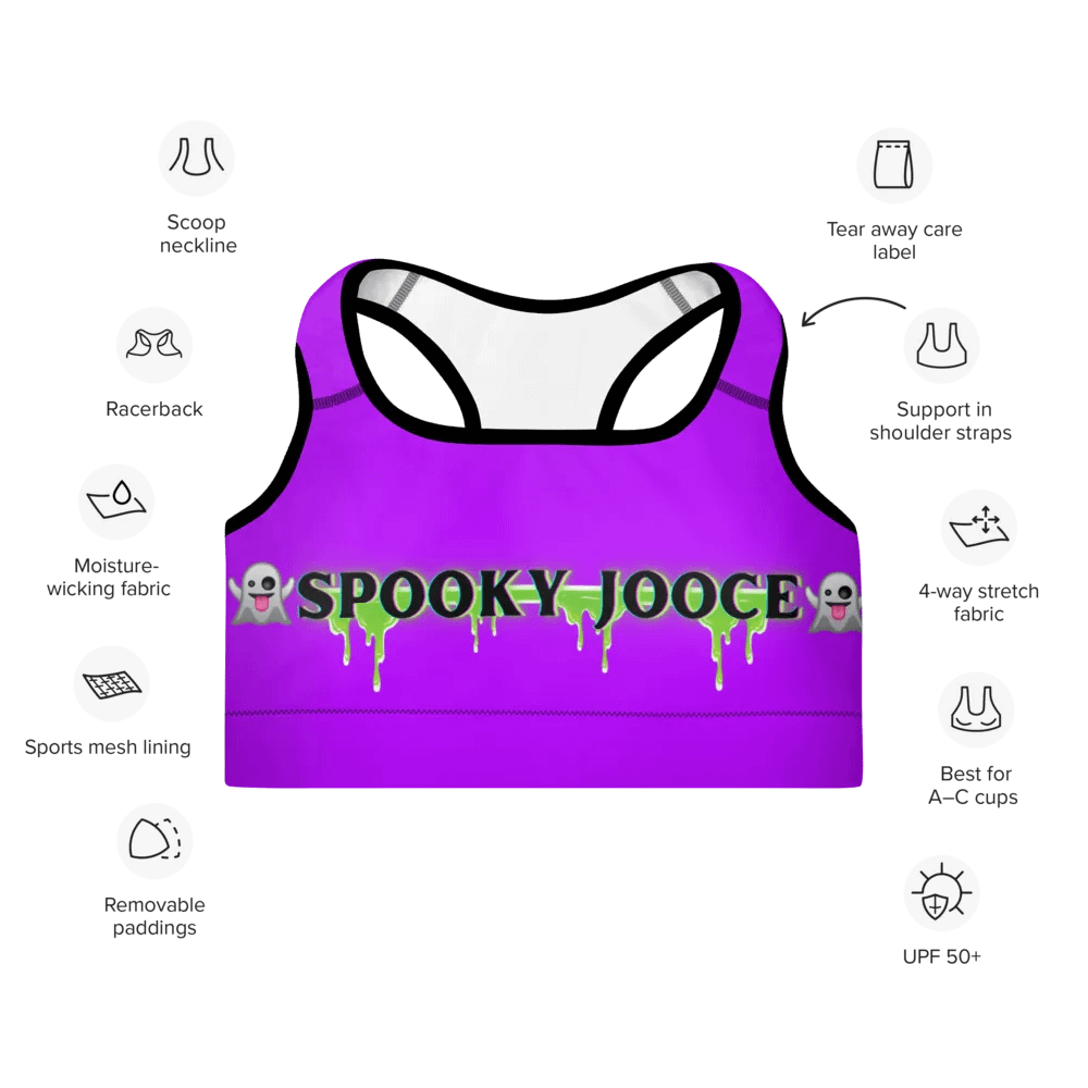 SPOOKY JOOCE Padded Sports Bra - Purple product image (9)