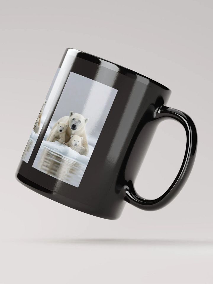Polar Bear Arctic Reflections Black Glossy Mug product image (3)