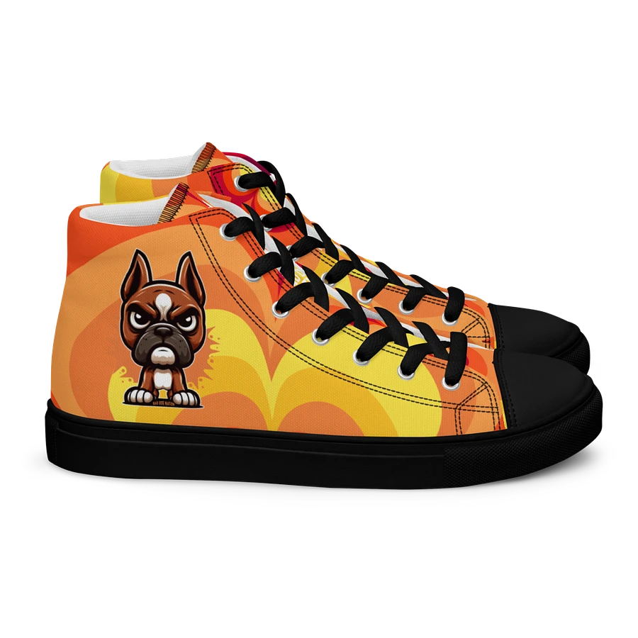 Boxer Angry Pup - Women's High Top Canvas Shoe product image (12)