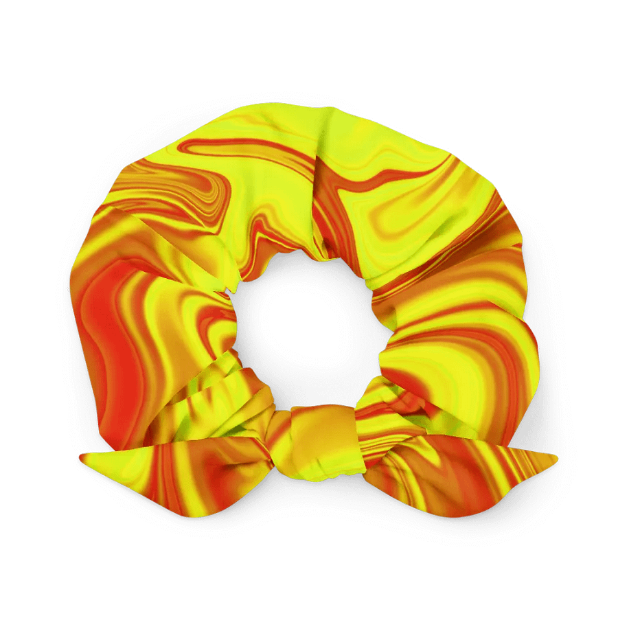 Scrunchie - Yellow and Red Digital Fluid Art product image (1)