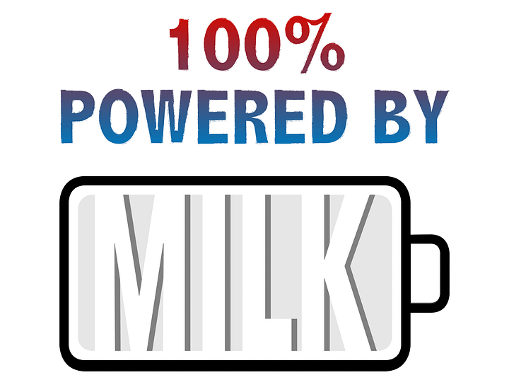 100% Powered By Milk T-Shirt product image (2)