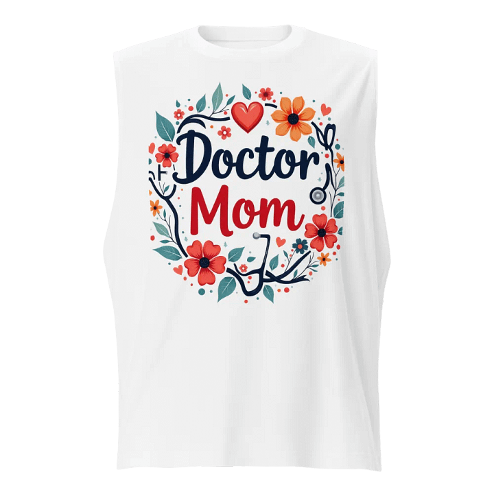 Doctor Mom Floral Muscle Tank product image (1)
