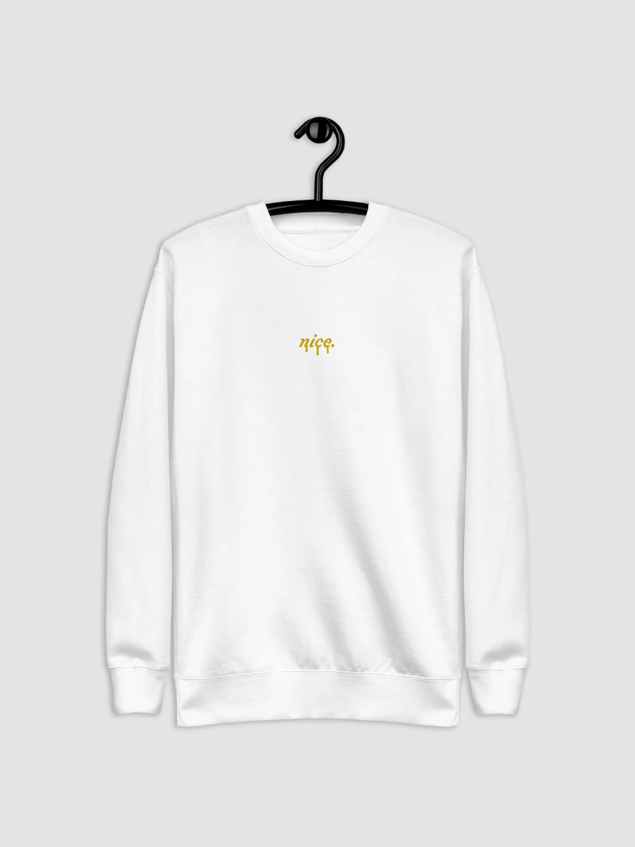 Premium 'Nice.' Drip Sweatshirt (White) product image (7)