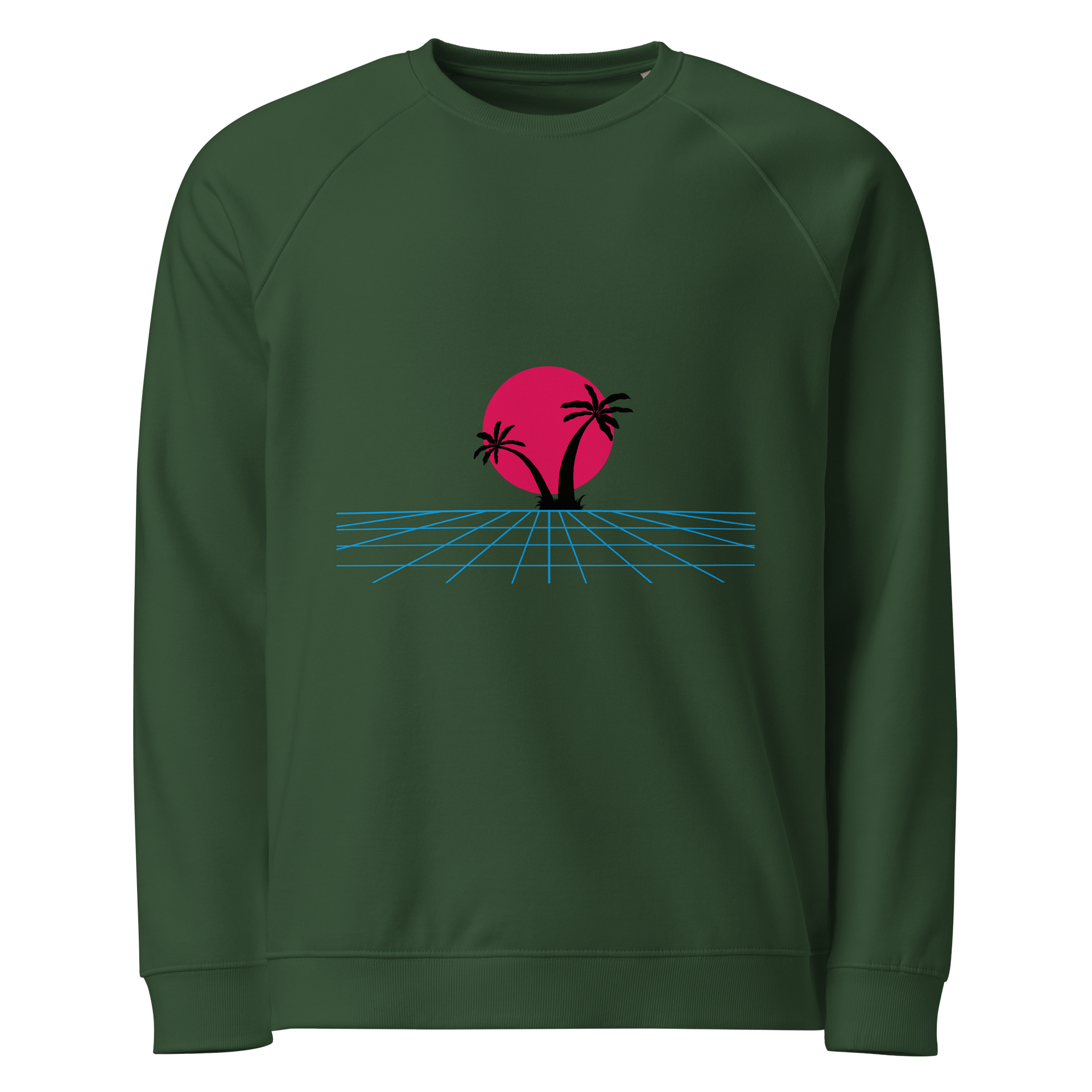 Synthwave Sunset Raglan Sweatshirt product image (1)
